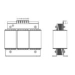 Mitsubishi FR-BAL-S-B-0,75K Input Reactor; 1 ph.; 230 V; for 0,75 K