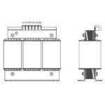 Mitsubishi FR-BAL-B3-250K Input reactor 3ph, 400V, In= 481A, Pn=250kW, L1=0,046mH